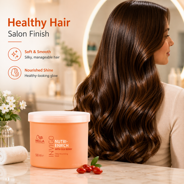 Wella Professionals Invigo Nutri-Enrich Deep Nourishing Hair Mask For Dry, Frizzy & Damaged Hair 500ml