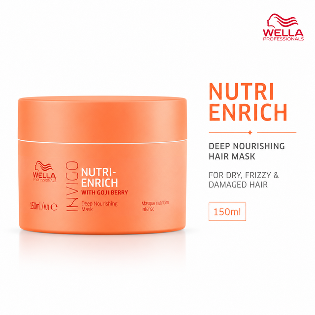 Wella Professionals Invigo Nutri-Enrich Deep Nourishing Hair Mask For Dry, Frizzy & Damaged Hair 150ml