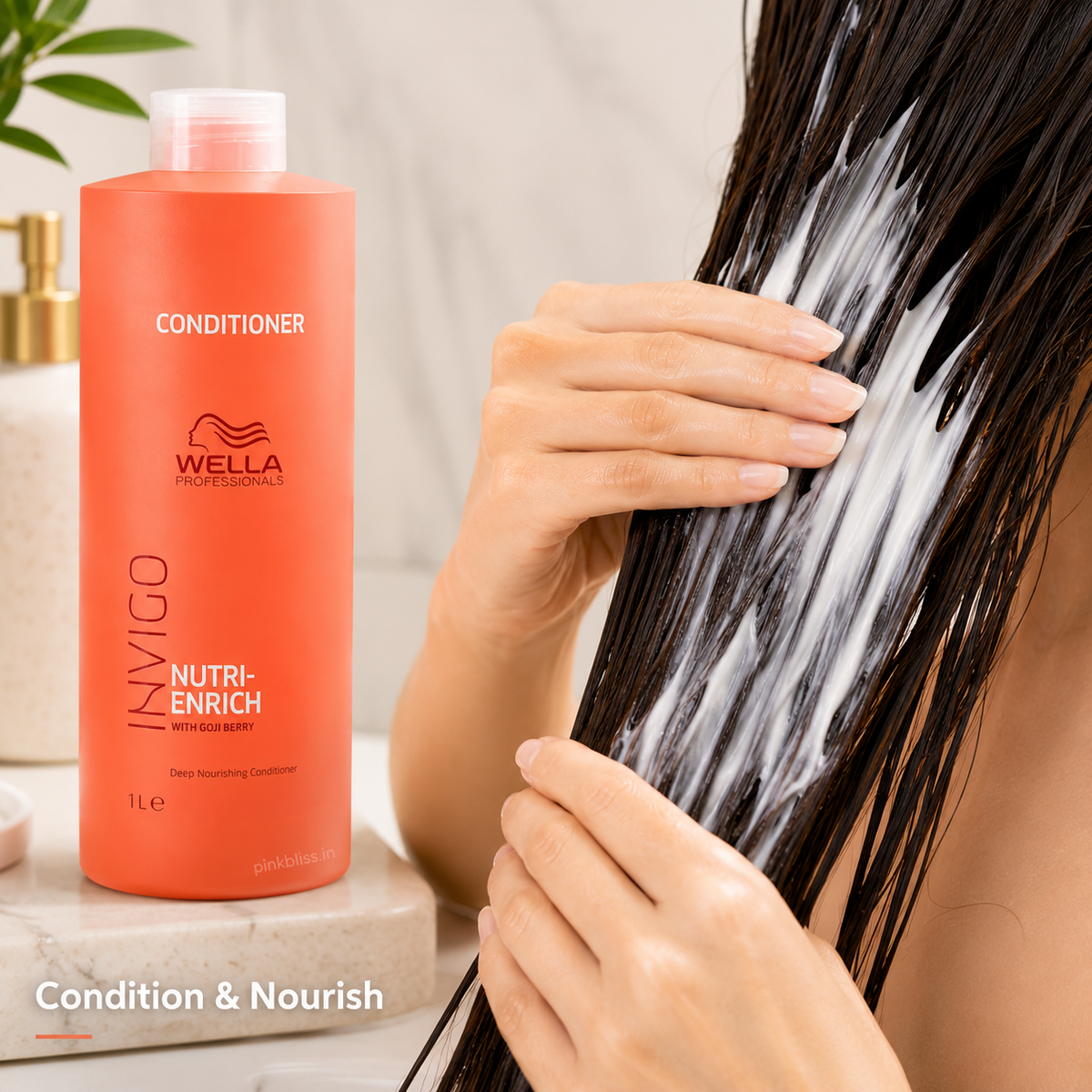 Wella Professionals Invigo Nutri Enrich Conditioner For Dry, Damaged & Undernourished Hair 1000ml