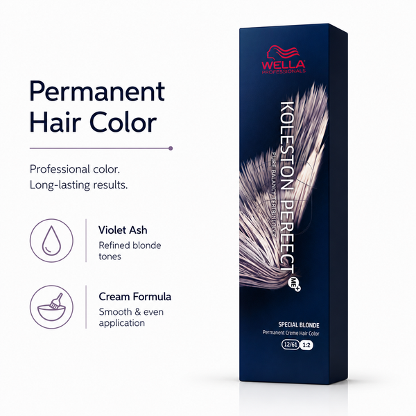 Wella Professionals Koleston Perfect 12/61 Special Blonde Violet Ash Permanent Hair Color 60g