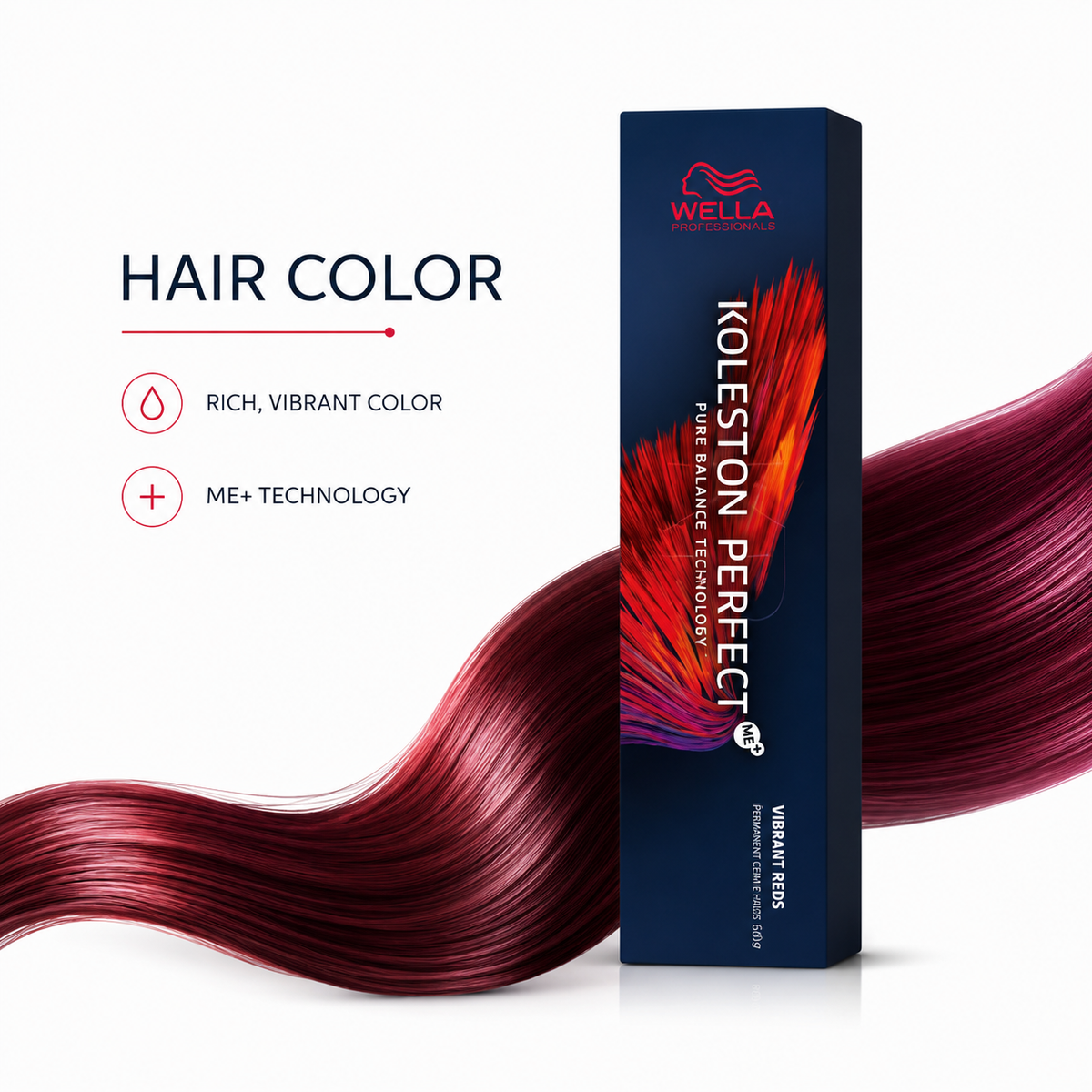 Wella Professionals Koleston Perfect 5/5 Light Brown Red Violet Permanent Hair Color With ME+ Technology 60g