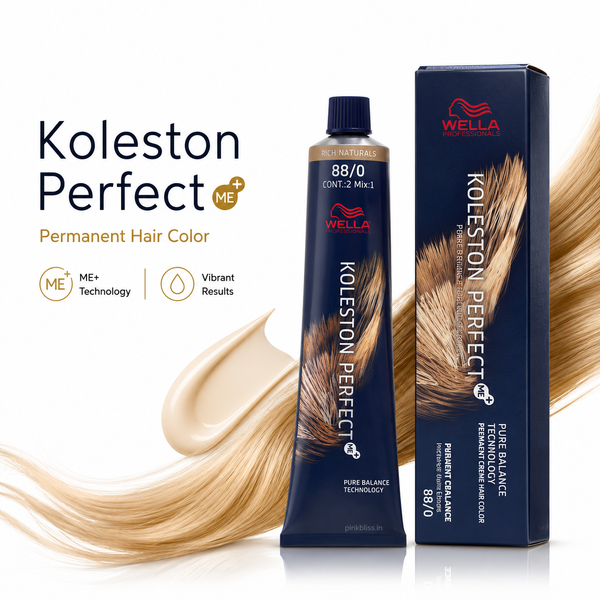 Wella Professionals Koleston Perfect ME+ 88/0 Light Blonde Intensive Permanent Hair Color For Grey Coverage & Vibrant Shine 60g