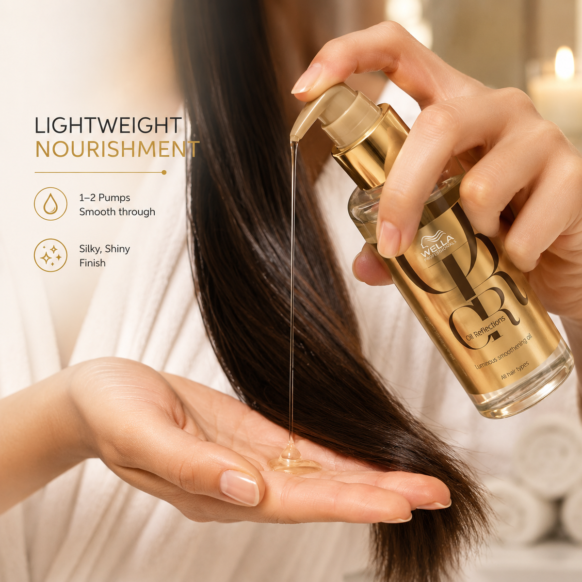Wella Professionals Oil Reflections Luminous Smoothening Hair Oil For Frizz Free Silky Shine 100ml
