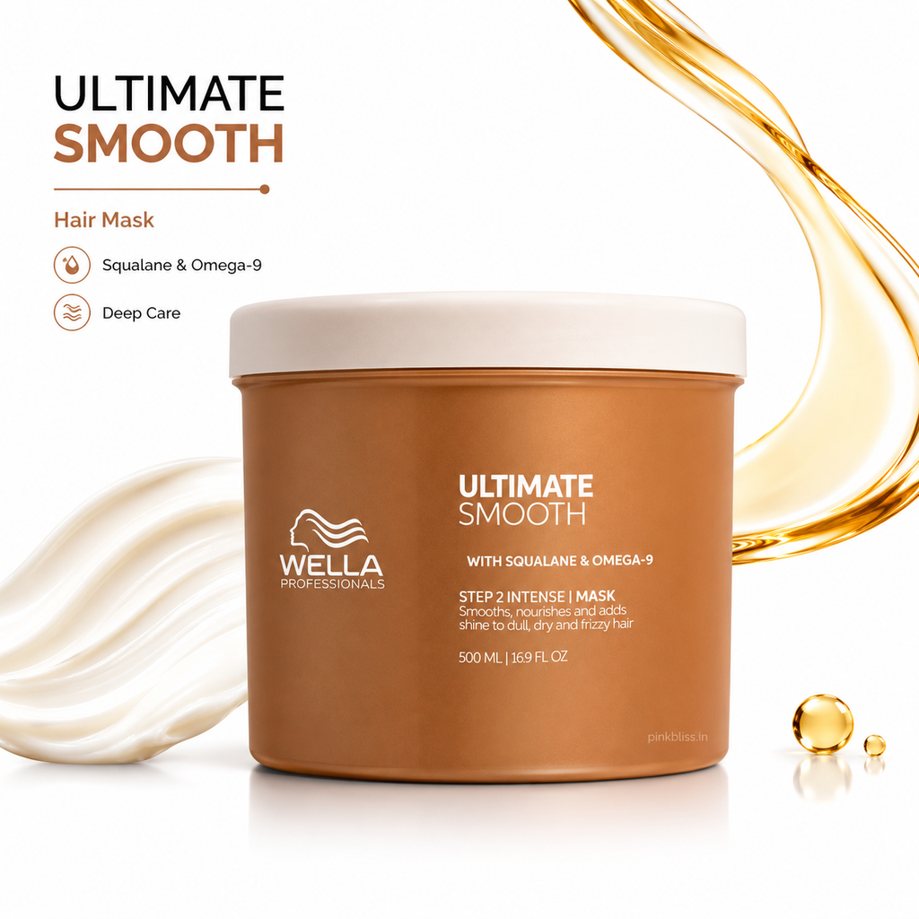 Wella Professionals Ultimate Smooth Hair Mask With Squalane & Omega-9 For Dry, Dull & Frizzy Hair 500ml