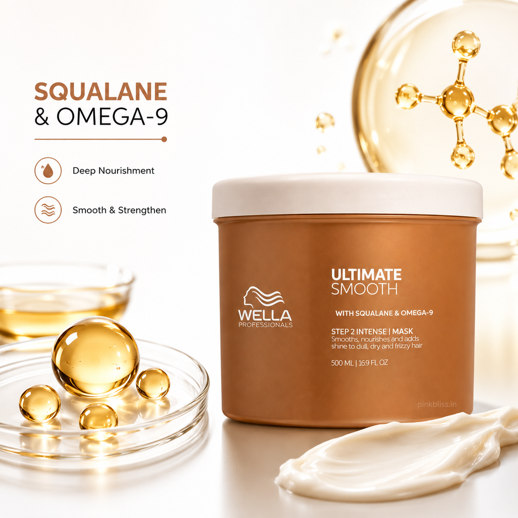 Wella Professionals Ultimate Smooth Hair Mask With Squalane & Omega-9 For Dry, Dull & Frizzy Hair 500ml