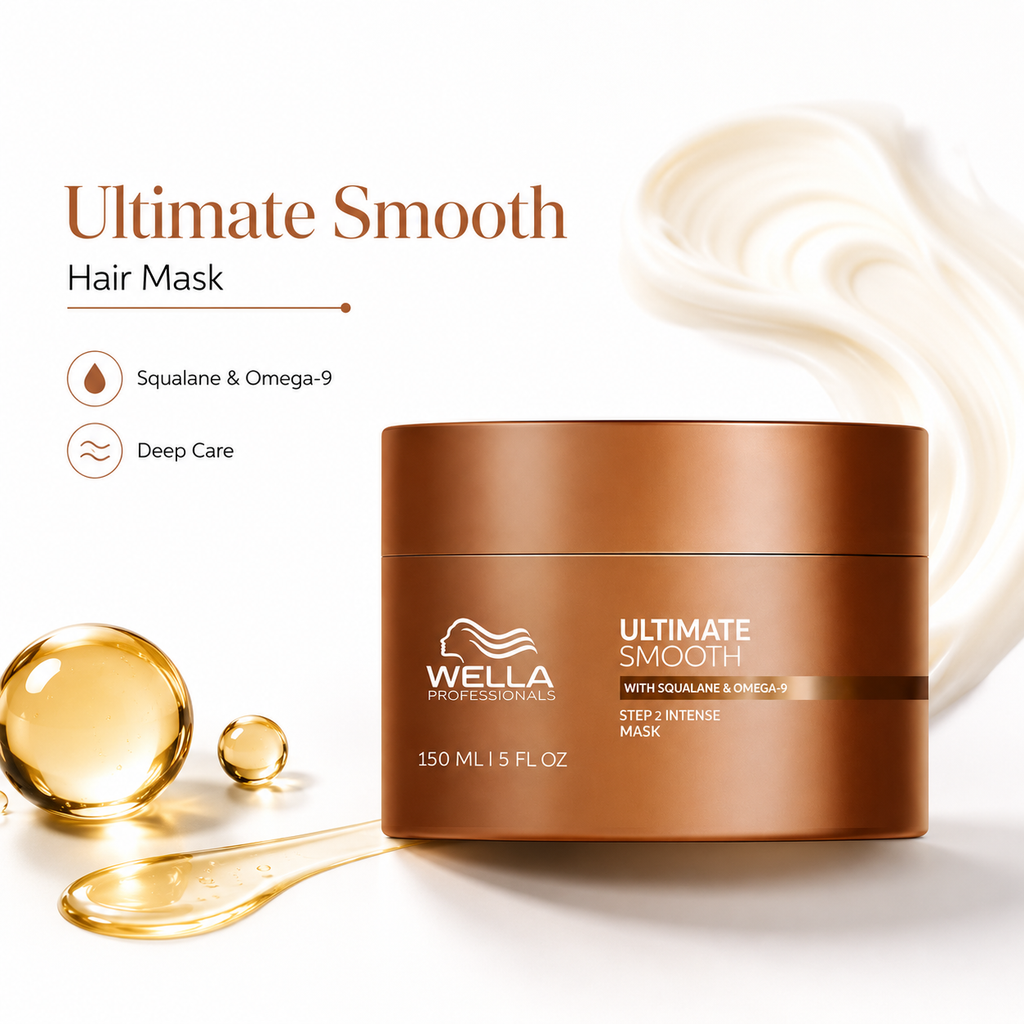 Wella Professionals Ultimate Smooth Hair Mask With Squalane & Omega-9 For Dry, Dull & Frizzy Hair 150ml
