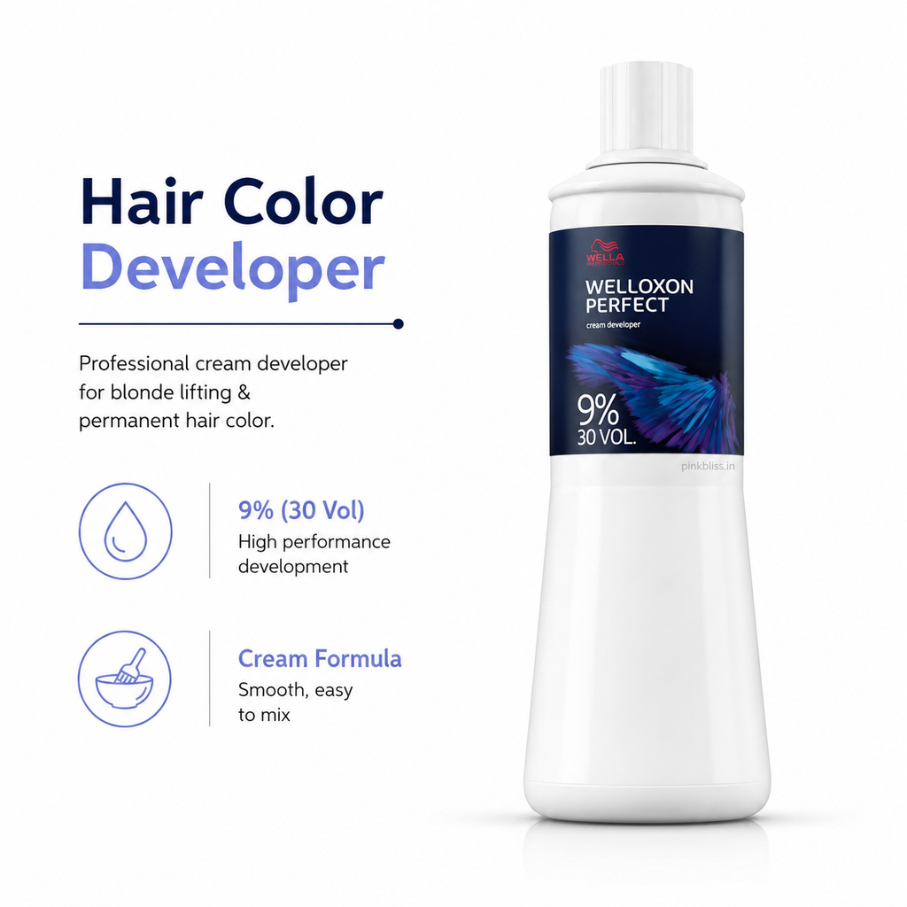 Wella Professionals Welloxon Perfect 9% 30 Volume Cream Developer For Blonde Lifting & Permanent Hair Color 1000ml