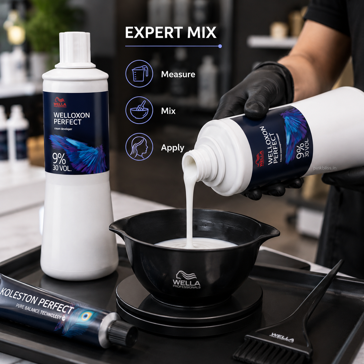 Wella Professionals Welloxon Perfect 9% 30 Volume Cream Developer For Blonde Lifting & Permanent Hair Color 1000ml
