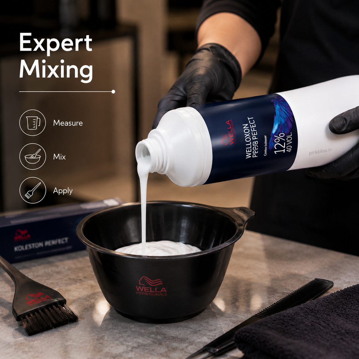 Wella Professionals Welloxon Perfect 12% 40 Volume Cream Developer For High Lift Hair Colour 1000ml