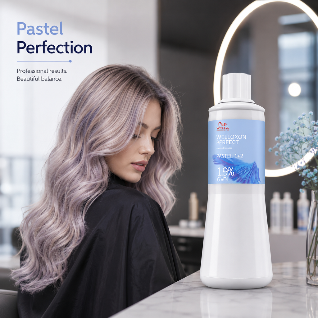 Wella Welloxon Perfect Pastel 1+2 1.9% 6 Volume Developer For Toning & Pastel Hair Color 1000ml