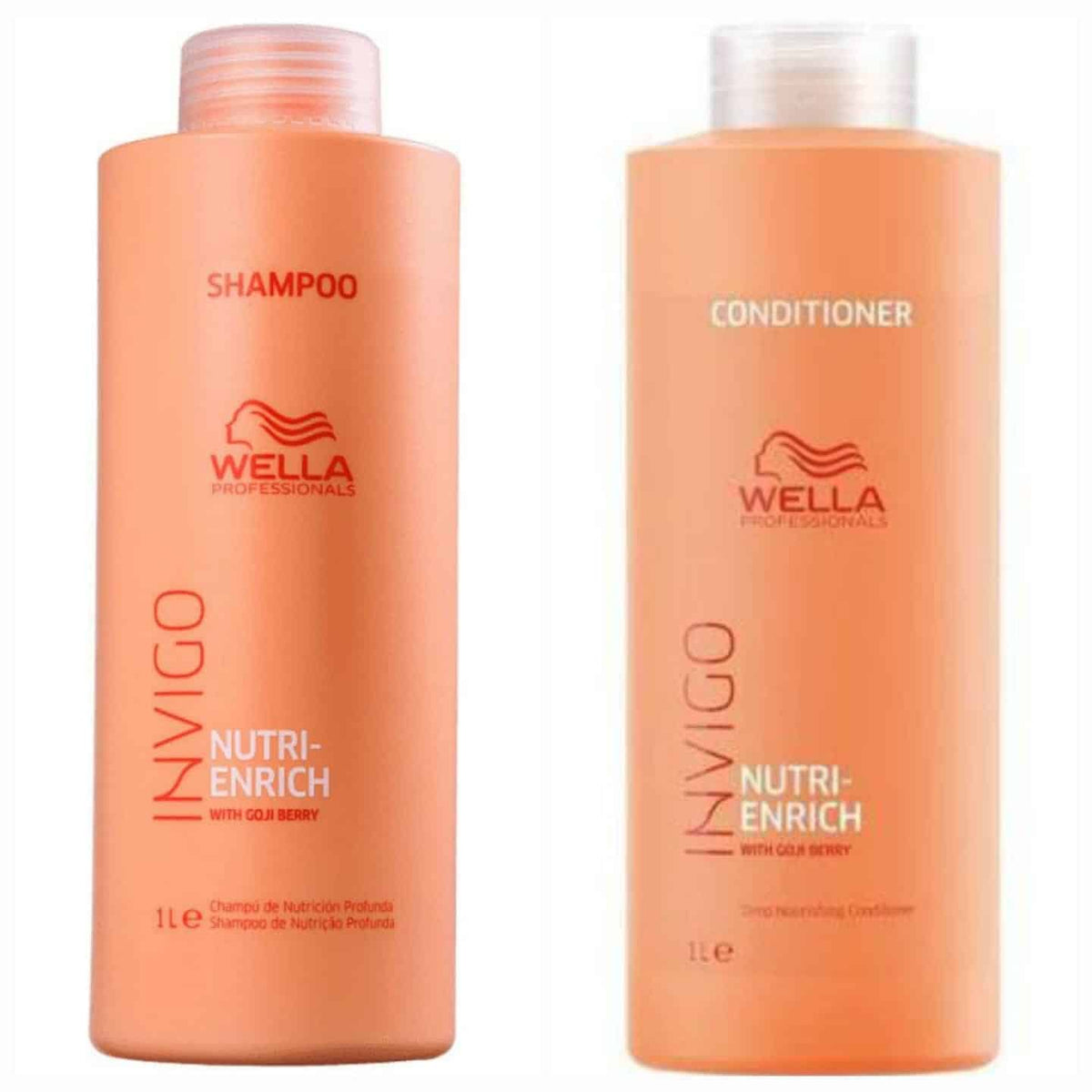 Wella Professionals Invigo Nutri Enrich Shampoo & Conditioner Duo For Dry, Frizzy & Damaged Hair 1000ml Each