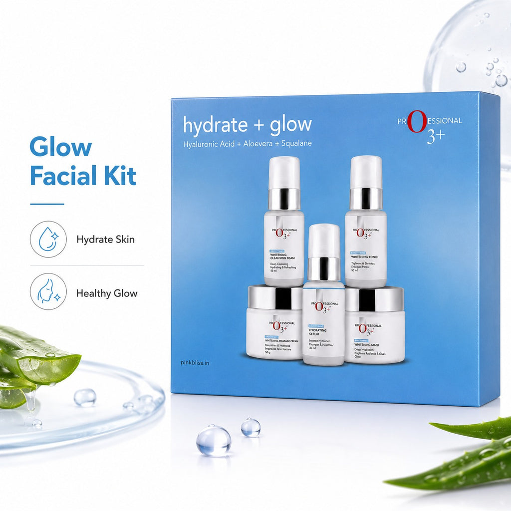 O3+ Professional Hydrate + Glow Facial Kit for Tan & Pigmented Skin Radiance Shine 980g