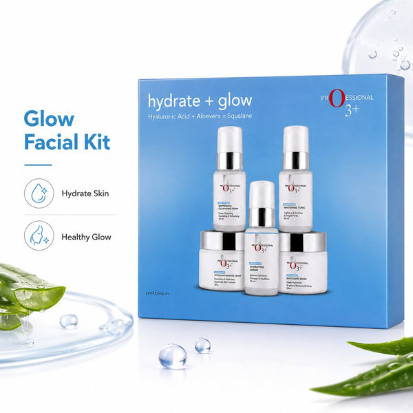 O3+ Professional Hydrate + Glow Facial Kit for Tan & Pigmented Skin Radiance Shine 980g