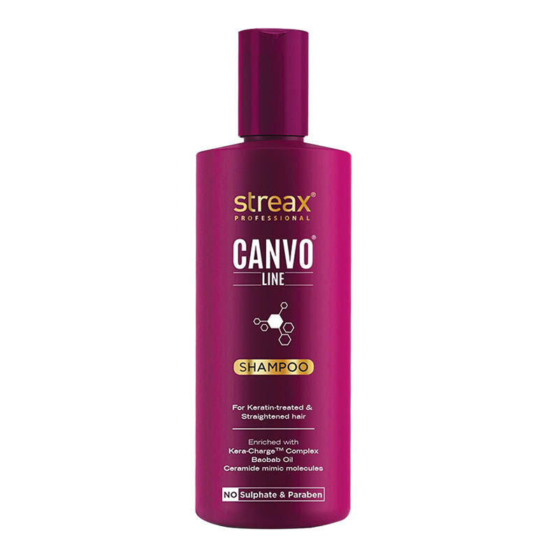 Streax Professional Canvoline Straightening Post Care Shampoo Sulphate & Paraben Free 300ml