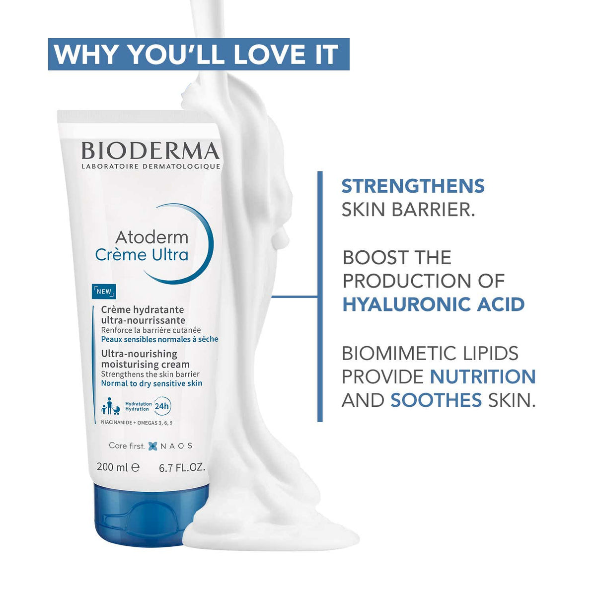 Bioderma Atoderm Creme Ultra-Nourishing Moisturizer For Dry & Sensitive Skin 200ml