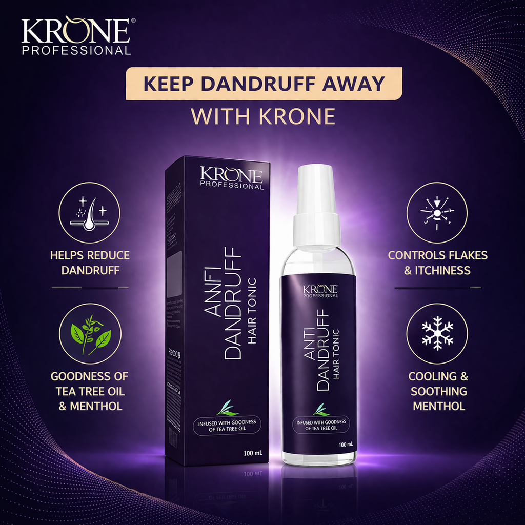 Krone Professional Anti Dandruff Hair Tonic For Flake-Free & Healthy Scalp 100ml