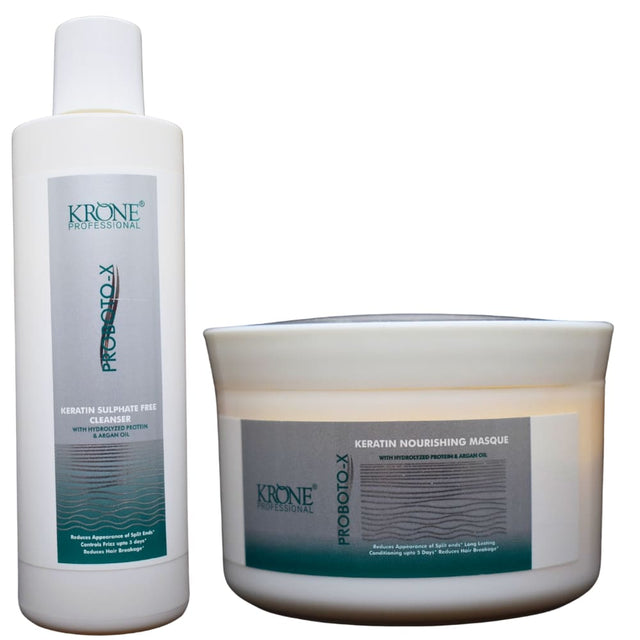 Krone Professional Proboto-X Sulphate-Free Keratin Hair Care Combo For Dry, Damaged & Frizzy Hair 250ml + 200ml