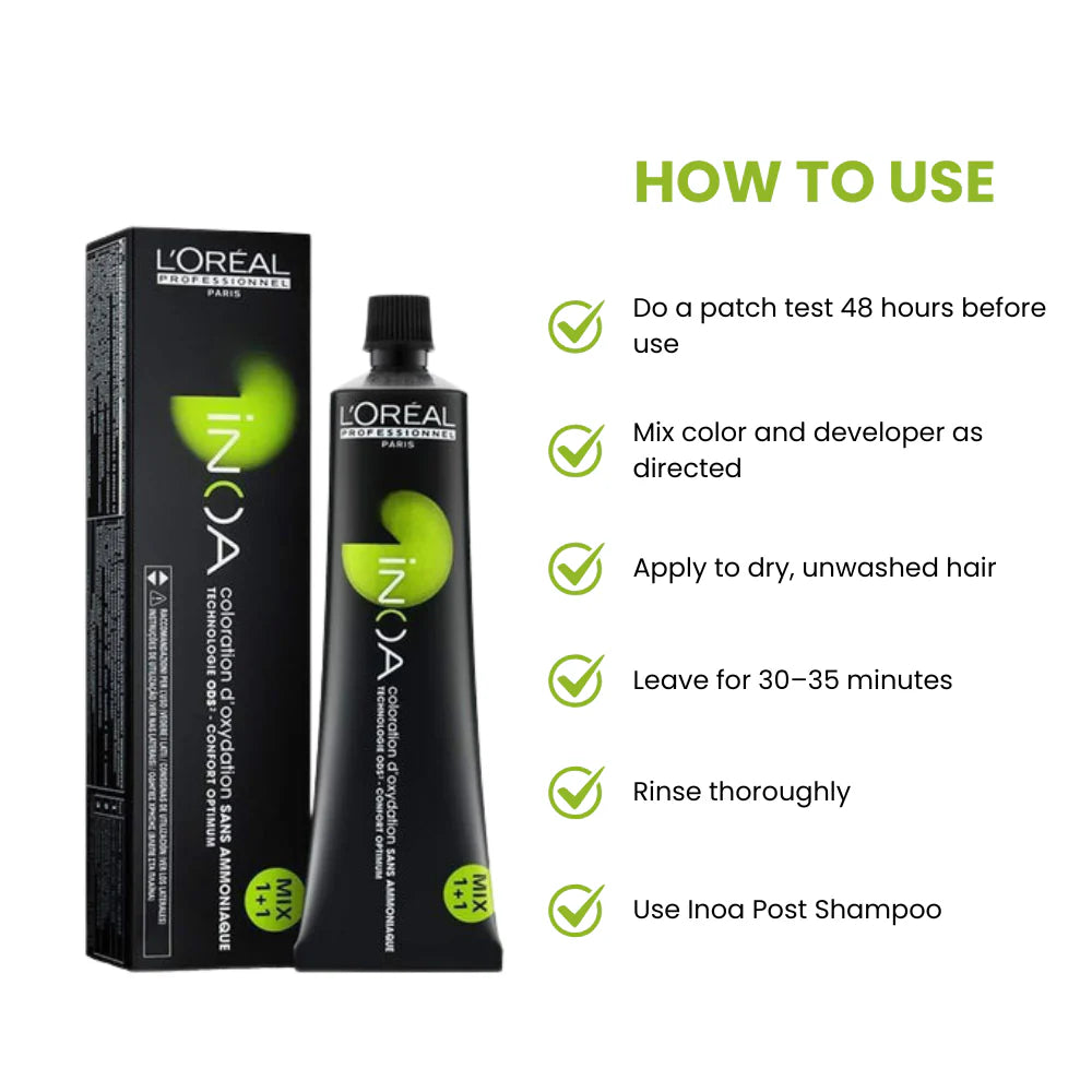 L'Oréal Professionnel INOA 5.15 Light Ash Mahogany Brown Ammonia-Free Permanent Hair Colour 60g