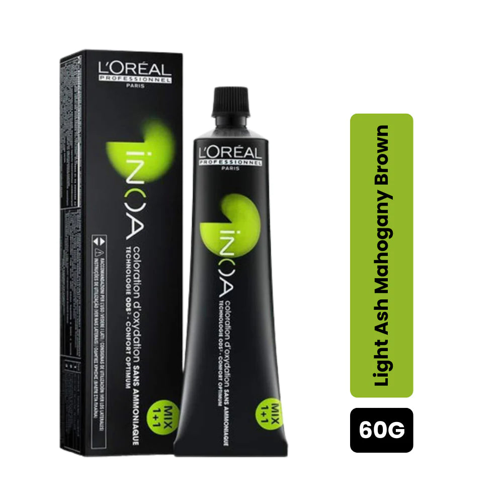 L'Oréal Professionnel INOA 5.15 Light Ash Mahogany Brown Ammonia-Free Permanent Hair Colour 60g