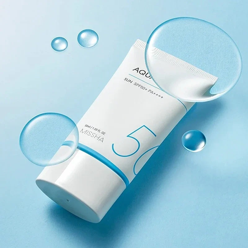 MISSHA All Around Safe Block Aqua Sun Gel SPF 50+ PA++++ 50ml | Lightweight Hydrating Sunscreen