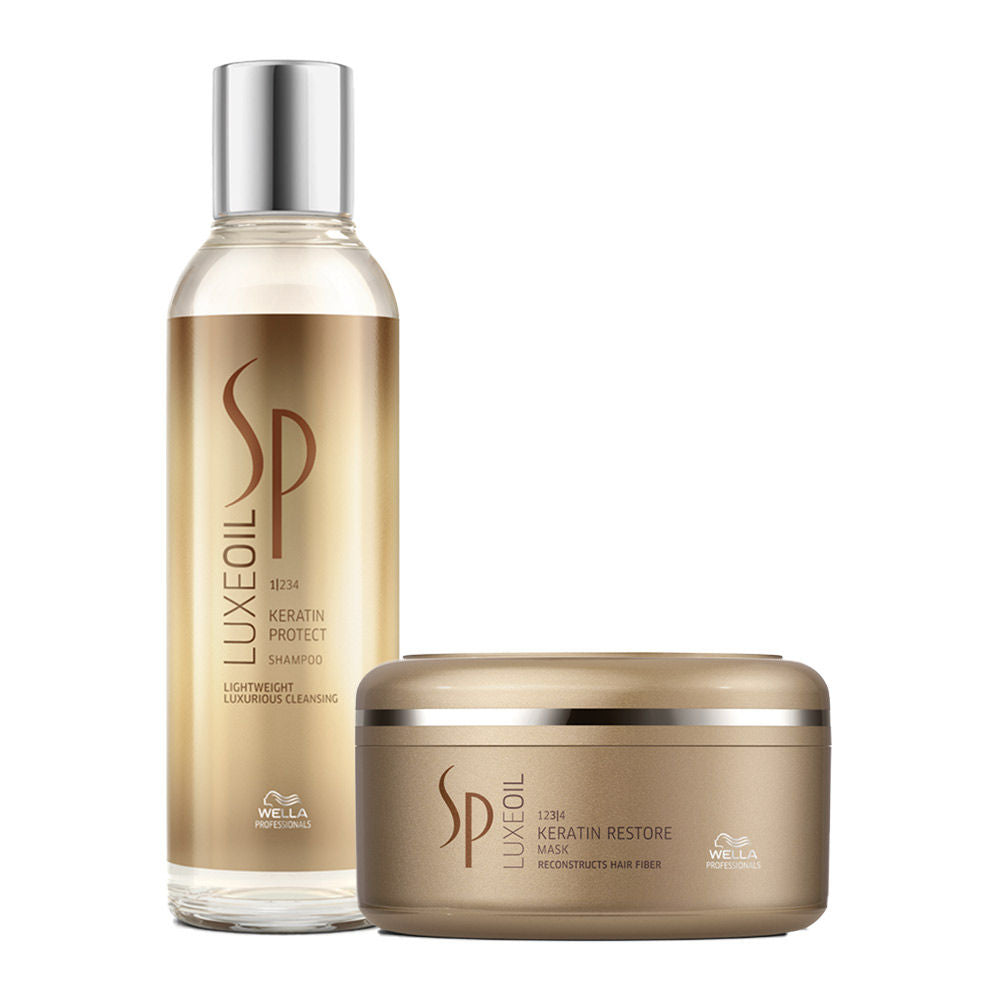 System Professional LuxeOil Keratin Shampoo & Hair Mask Combo For Dry, Damaged & Frizzy Hair (200ml + 150ml)