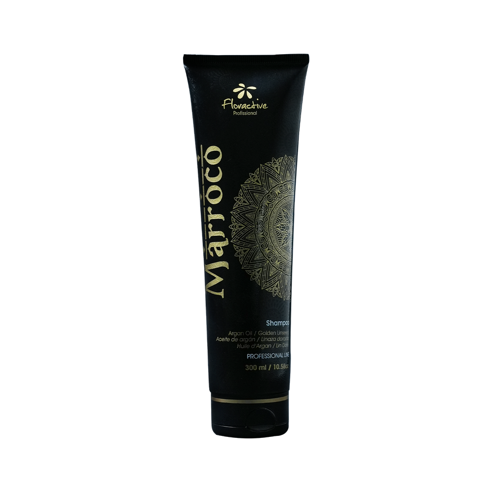 Floractive Profissional Marroco Golden Shampoo 300ml | Hydrating Shampoo for Dry, Damaged & Chemically Treated Hair