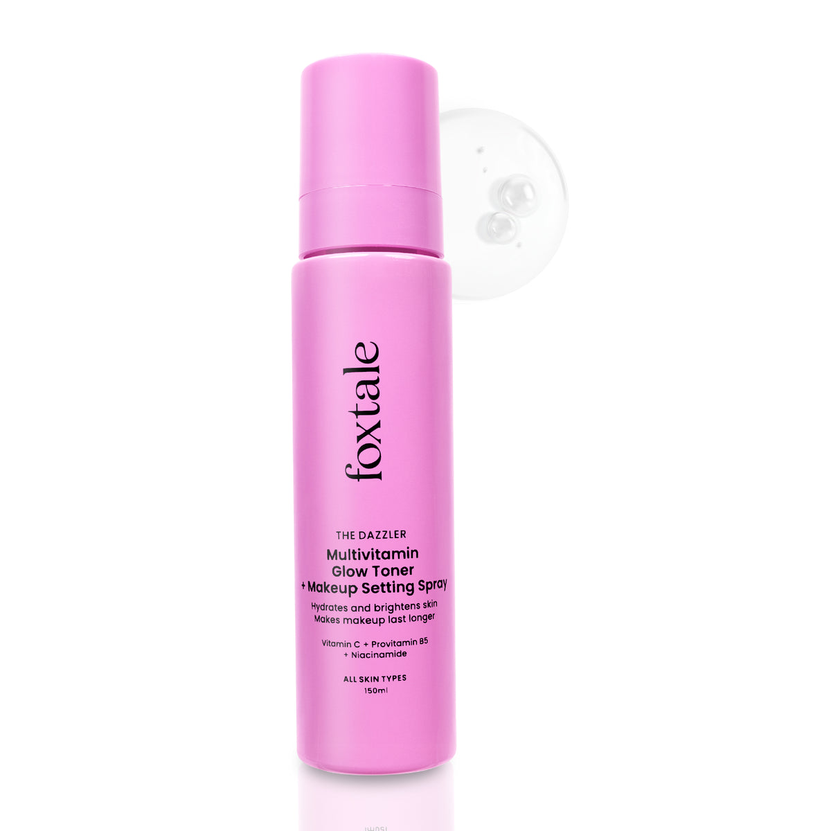 Foxtale The Dazzler Multivitamin Glow Toner & Makeup Setting Spray for Hydrated Radiant Skin 150ml