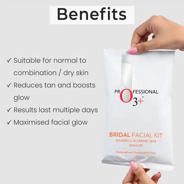O3+ Professional Bridal Vitamin C Glowing Skin Facial Kit (136g, Single Use) - Image 2