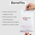 O3+ professional Radiant & Glowing Bridal Facial Kit for Bridal Beauty Bliss | Single-Use (120g) - Image 3