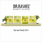 DR.RASHEL De-Tan Pack Of 4 (Scrub, Gel, Cream, Facepack) 1500 ml