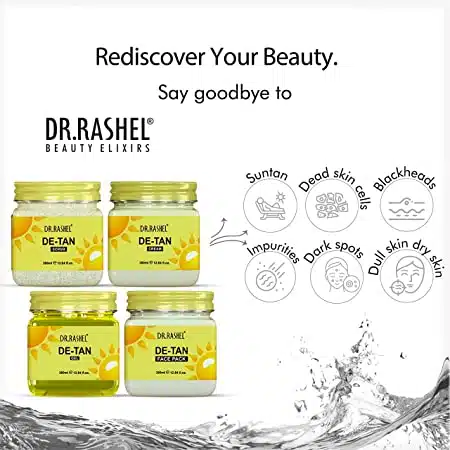 DR.RASHEL De-Tan Pack Of 4 (Scrub, Gel, Cream, Facepack) 1500 ml - Image 3