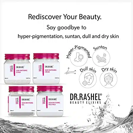DR.RASHEL White skin pack of 4 (scrub, gel, cream, face pack) 380ml - Image 2