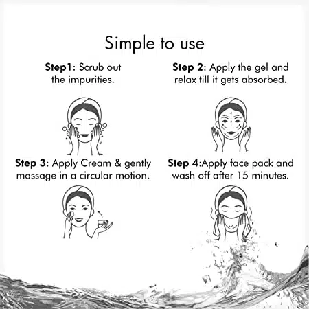 DR.RASHEL White skin pack of 4 (scrub, gel, cream, face pack) 380ml - Image 4