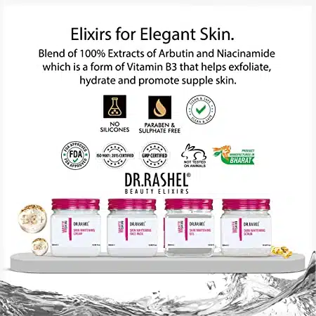 DR.RASHEL White skin pack of 4 (scrub, gel, cream, face pack) 380ml - Image 3