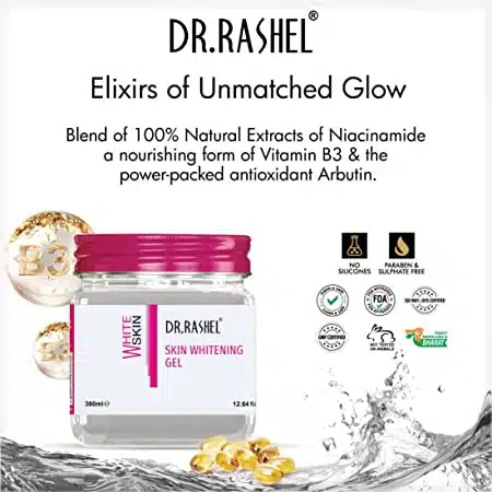 Dr.Rashel WHITE SKIN GEL For Skin Whitening Skin Lightening Reduce Pigmentation 380 ml