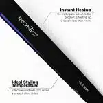 IKONIC MINI IRON HAIR STRAIGHTENER  (BLACK) - Image 3