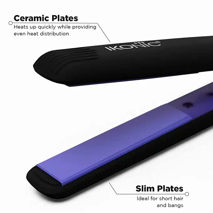 IKONIC MINI IRON HAIR STRAIGHTENER  (BLACK) - Image 2