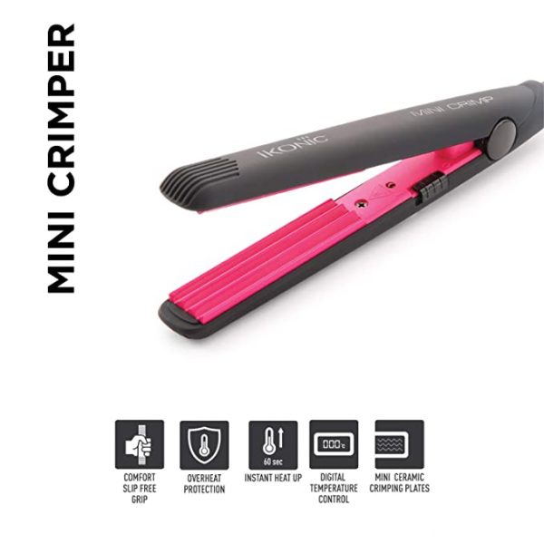 IKONIC Mini Crimper Black Pink2