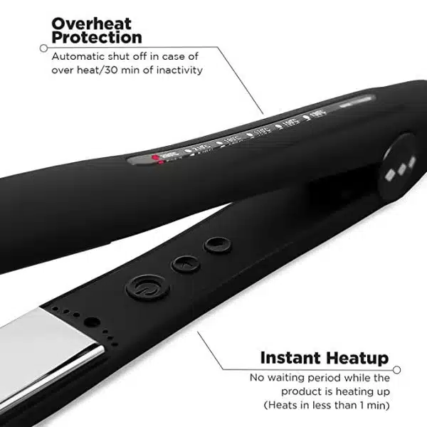 IKONIC SLIM TITANIUM SHINE HAIR STRAIGHTENER WITH PROFESSIONAL PTC AND DUAL CERAMIC HEATERS FOR LONGER THICKER AND AFRO