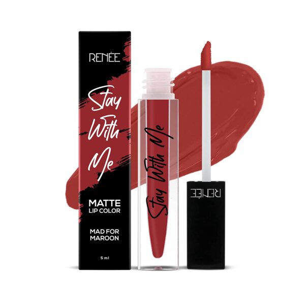 RENEE Stay With Me Matte Liquid Lipstick Mad For Maroon 5ml