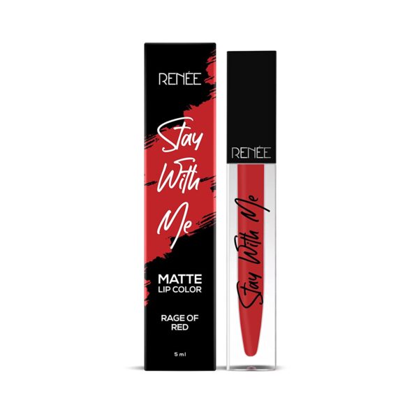 RENEE Stay With Me Matte Liquid Lipstick Rage Of Red 5ml 8