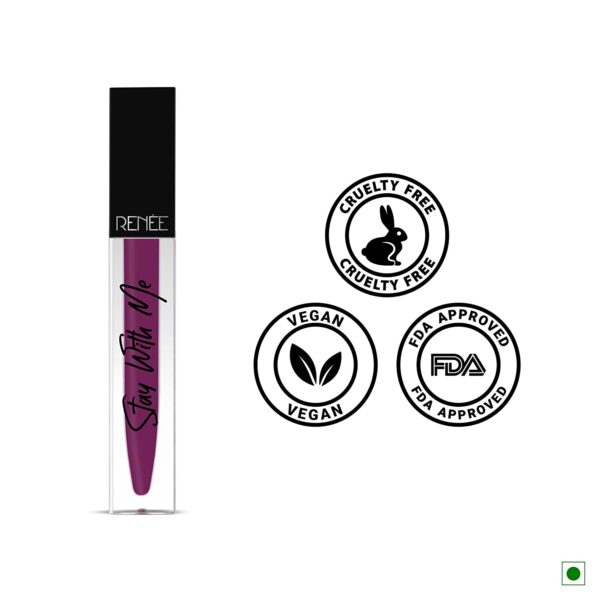 RENEE Stay With Me Matte Liquid Lipstick Thirst For Wine 5ml 5