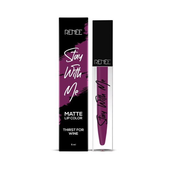 RENEE Stay With Me Matte Liquid Lipstick Thirst For Wine 5ml 92