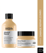 L'Oréal Professionnel Absolut Repair shampoo 300ml and mask 250ml combo for damaged hair original product available on PinkBliss India
