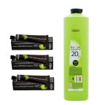 L'oreal Professionnel Inoa Hair Colour No 1 (Black 3PCS) with Developer 20 Vol 6% 1000ml