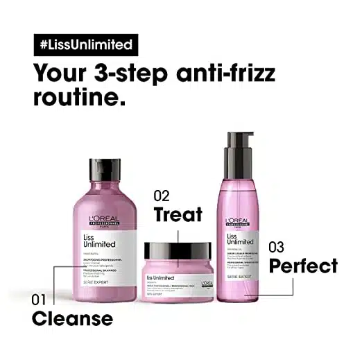 L'Oréal Professional Liss Unlimited Shampoo, mask, oil Combo (300ml, 125ml, 250ml) - Image 3