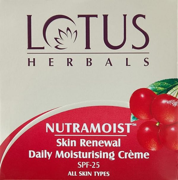 Lotus Herbals Nutramoist Skin Renewal Daily Moisturisng Cream SPF 25 1