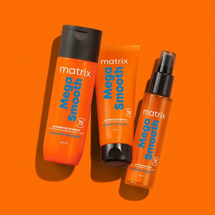 Matrix Mega Smooth Shampoo 200ml, Conditioner 98g and Serum 100ml