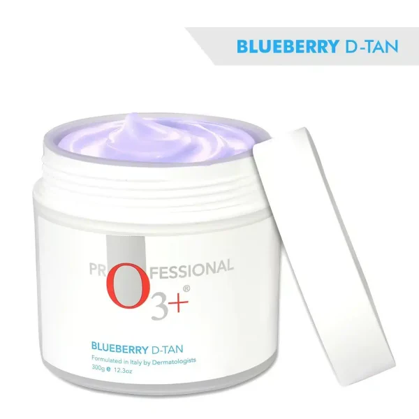 O3 Blueberry De Tan with Natural Extracts Sun Damage Protection Ideal for Dry Skin D Tan 300 g