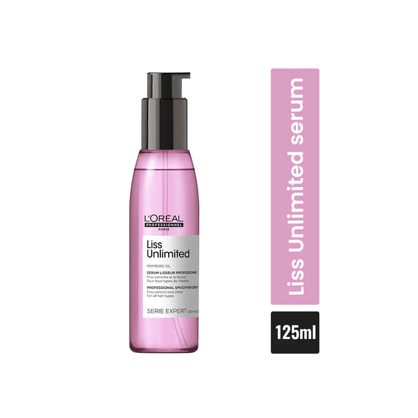 L'Oréal Professionnel Liss Unlimited Evening Primrose oil 125ml anti frizz hair serum original product available on PinkBliss India